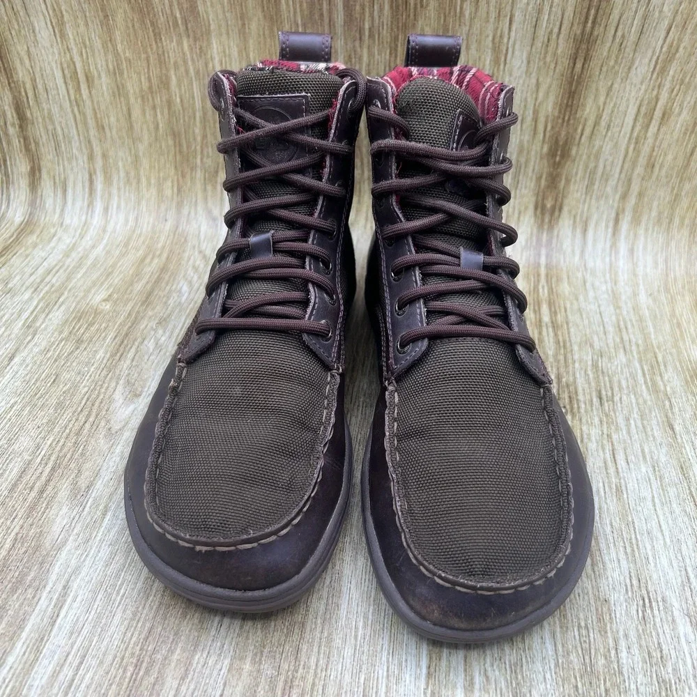 Lems Boulder Boot Women's Size 9 Timber Brown Leather Nylon Minimalist Zero Drop